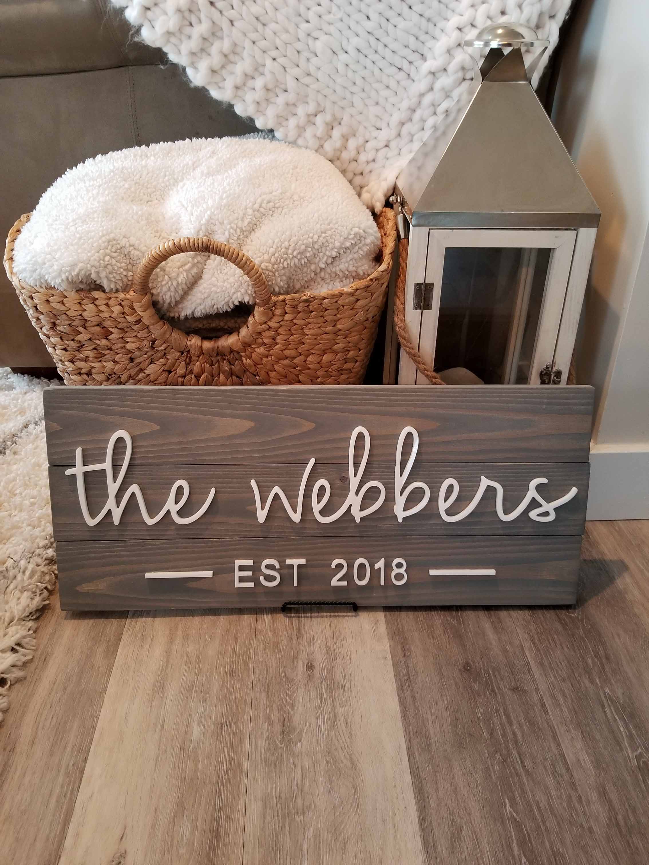 3D Name Sign 1 acrylic 3D name sign on weathered pine